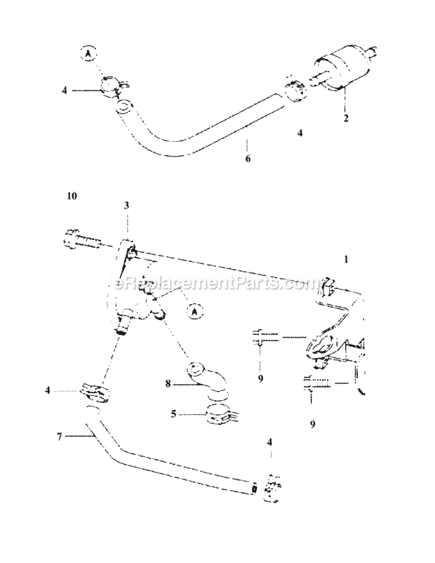 Fh721v-As15 Fuel Filter & Pump Diagram and Parts List for M60-KW 53AB5DCX150 Cub Cadet Sprayer